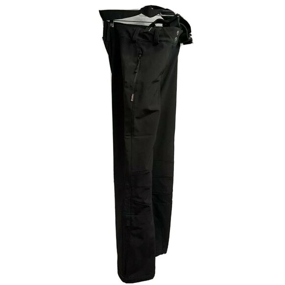 Vintage Killtec Black Insulated Waterproof Ski Snow Pants US 8 Suspender Stretch - Picture 5 of 12